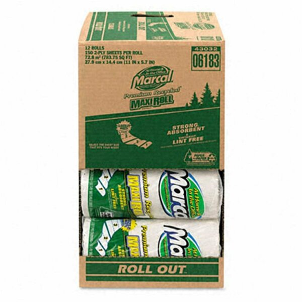 Marcal Kitchen Paper Towel Roll 11 x 5-3/4 White 140 Sheets/Roll. 12 Rolls/Ctn MA32632